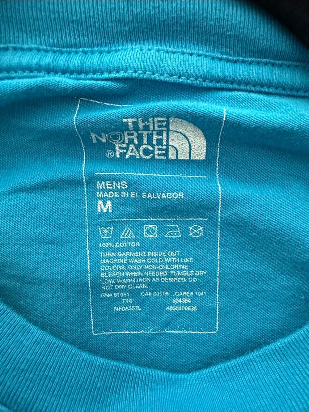 The North Face Men’s Teal Blue Graphic Short-Sleeve Tee